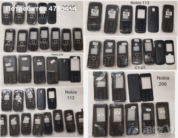 Панели за Nokia 206,2610,1280,105,106,107,113,1616,1650,1200,3310,2100,2310,2300,3100,C3,E5,E51,220, снимка 5 - Резервни части за телефони - 54266050
