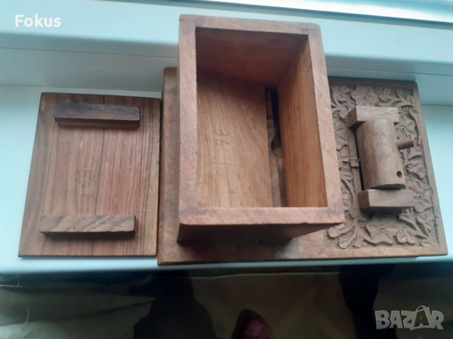 Стара антикварна дървена кутия за цигари механизъм табакера, снимка 3 - Антикварни и старинни предмети - 53965009