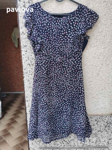 Рокля в син  цвят и  точки , снимка 1
