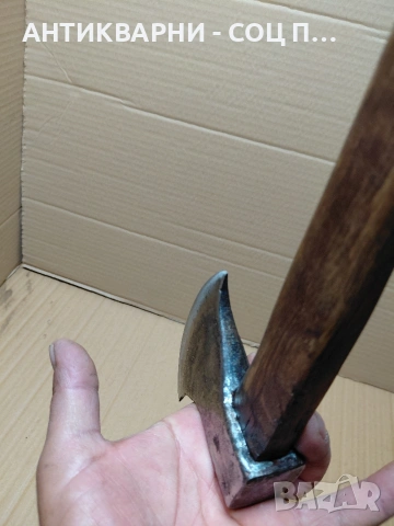 Стара Ръчно Кована Брадва Викинг 0.630кг. НОМЕР 747., снимка 8 - Антикварни и старинни предмети - 54175990