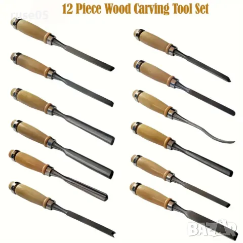 Комплект "TROY" от 12 бр. дърворезбарски длета нов, снимка 16 - Други инструменти - 49455153