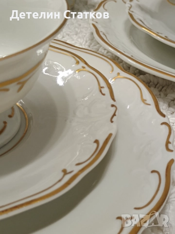 Винтидж порцеланов сервиз Wałbrzych – Полша (5 сета + захарница), снимка 5 - Сервизи - 52370130