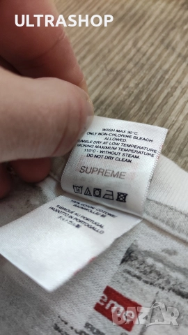Supreme x MM6 Maison Margiela box logo T-shirt L size , снимка 4 - Тениски - 52826566