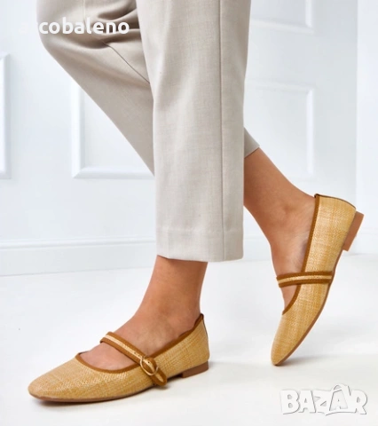 Дамски плетени балетки с катарама Nonana, 3цвята , снимка 12 - Дамски ежедневни обувки - 54025181