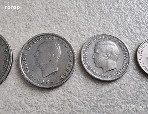  Гърция. 20,50 лепта. 1,2, 5, 10 драхми .6 бройки. По стара и рядка емисия., снимка 7 - Нумизматика и бонистика - 44549990
