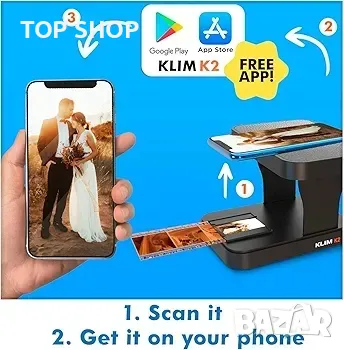 KLIM K2 35 мм мобилен скенер за филми, снимка 2 - Гедорета - 48697583