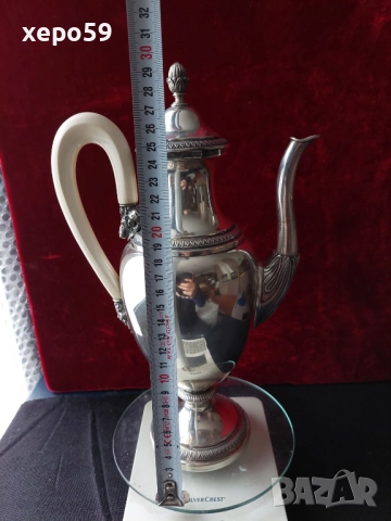 Сребърен комплект кани, сребърна кана, сребърна чаша. сребро 800 проба/4 лева за грам, снимка 7 - Сервизи - 52403205