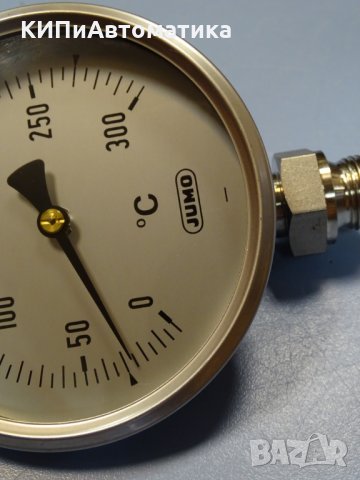 биметален термометър JUMO thermometer ф100mm, 0/+300°C, L-235mm, снимка 3 - Резервни части за машини - 35180761