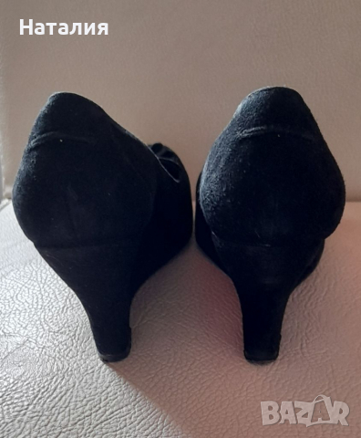 Обувки на платформа от естествен велур , снимка 2 - Дамски елегантни обувки - 36567458