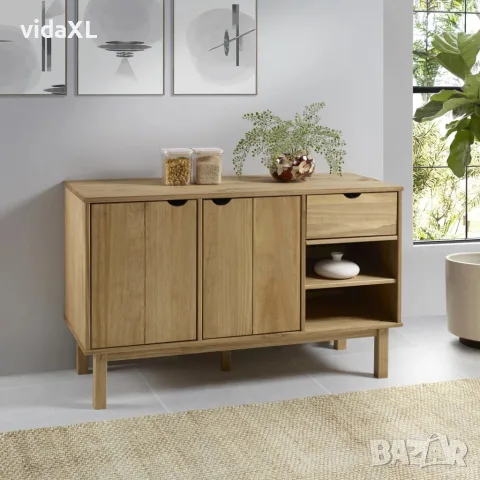 vidaXL Сайдборд OTTA, 114x43x73,5 см, борово дърво масив, снимка 2 - Бюфети - 56147277