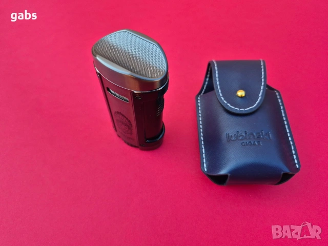 Луксозен комплект lubinski,запалка за пури с калъф, снимка 3 - Запалки - 49902648