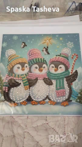 Коледни диамантени картички , снимка 14 - Декорация за дома - 52306913