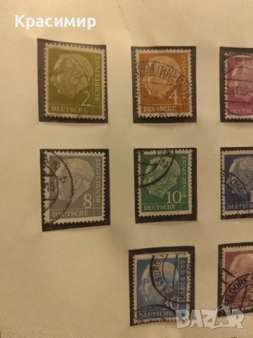 Теодор Хойс 1954 г., снимка 2 - Филателия - 52251249