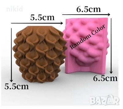3D интересни завъртулки фунийки плетеници силиконов молд форма свещ гипс декор украса