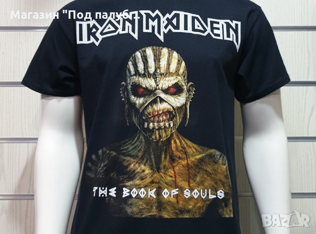 Нова мъжка тениска със ситопечат на музикалната група IRON MAIDEN - The Book of Souls, снимка 2 - Тениски - 29878378