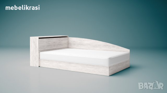 Легло Аполо 8 за м-к 120/190 см. - антрацит гланц/бяло гланц, снимка 3 - Спални и легла - 37458792