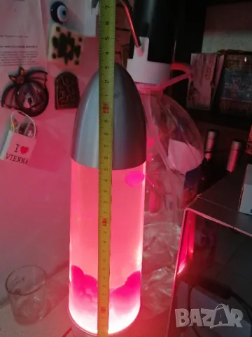 Лава лампа, червена. , снимка 12 - Настолни лампи - 48357260