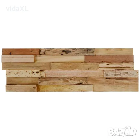 vidaXL Стенни облицовъчни панели 10 бр 1,03 м² рециклирано дърво тик, снимка 9 - Облицовки - 56146831