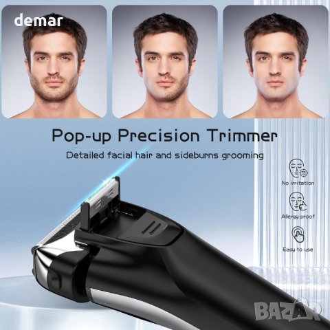 Електрическа самобръсначка YIRISO, с USB зареждане и изскачащ тример, снимка 4 - Електрически самобръсначки - 44482017