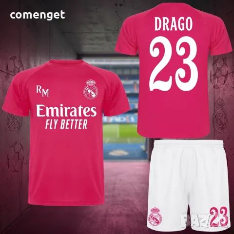 DRI-FIT! Екипи тениска + шорти REAL MADRID / РЕАЛ МАДРИД Mbappe с ИМЕ и НОМЕР!