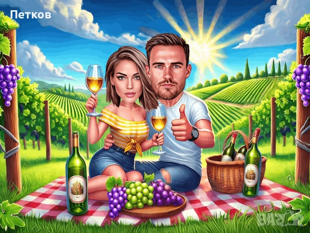 Дигитални карикатури-шарж за свети Валентин и Трифон Зарезан, снимка 10 - Картини - 53117250