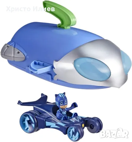 PJ Masks Пижама маски Синя кола с фигурка и ракета щаб 2 в 1, снимка 3 - Коли, камиони, мотори, писти - 49459032