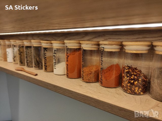Етикети стикери надписи за подправки в кухнята, снимка 3 - Декорация за дома - 37337621