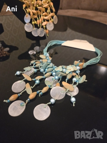 Уникални гердани РЪЧНА ИЗРАБОТКА със седеф, снимка 4 - Колиета, медальони, синджири - 52462226