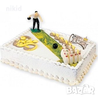 Боулинг Играчи хора и кегли пластмасови фигурки украса декор за торта