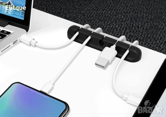 Държач за кабели - подходящ за организацията у дома и в офиса  , снимка 4 - Други стоки за дома - 52905552