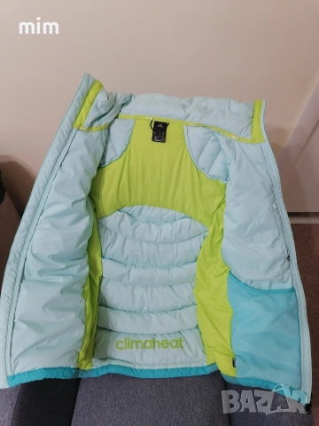 Яке Адидас/Adidas climaheat в неонов цвят, снимка 3 - Детски якета и елеци - 41723685