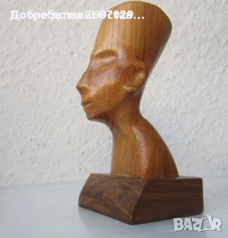 Нефертити 2 бр, фараон, колие, Египет, бюст, метал, дърво дърворезба, снимка 15 - Други - 37587018