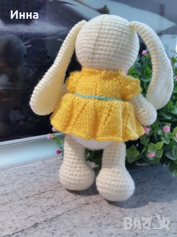 Плетена играчка Заек-БЕБИ, снимка 4 - Плюшени играчки - 29221643