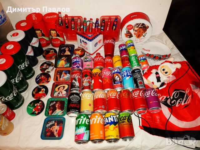 Кока Кола/Coca Cola артикули-чаши,кутии,кенчета,алуминиеви бутилки
