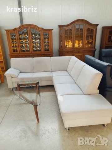 Ъглов Диван-"Алкантара"-внос от Германия!КАТО НОВ!, снимка 2 - Дивани и мека мебел - 42248220