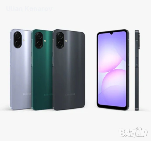 SAMSUNG A07 4/64GB  Black / Light Violet / Green, снимка 8 - Samsung - 54225880