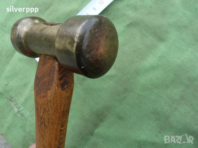  Стар месингов тенекеджийски чук - 332 , снимка 3 - Други инструменти - 54357119