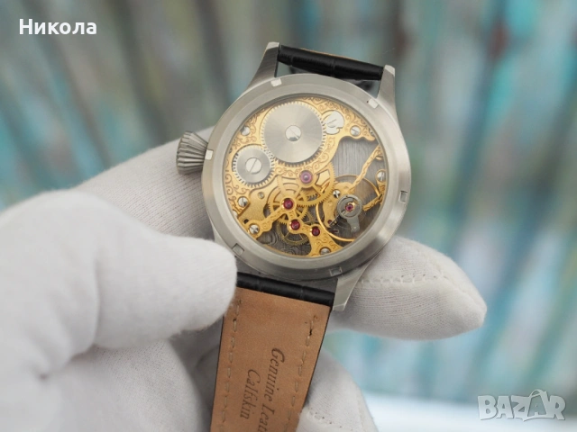 Ръчен часовник ЕТА 6498 с дамасков циферблат, снимка 3 - Мъжки - 54077286