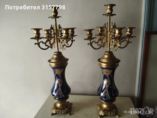 комплект барокови свещници, снимка 1