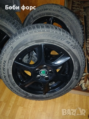 Лети джанти със зимни гуми 5×100 57.1ц.о. шкода, снимка 11 - Гуми и джанти - 53980024
