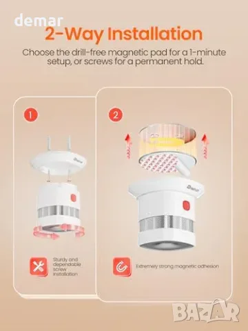 Heiman Zigbee 3.0 смарт оптичен (фотоелектричен) детектор за дим за Smart Home система, 1 бр., снимка 8 - Смарт домашни устройства (Smart Home) - 55827404