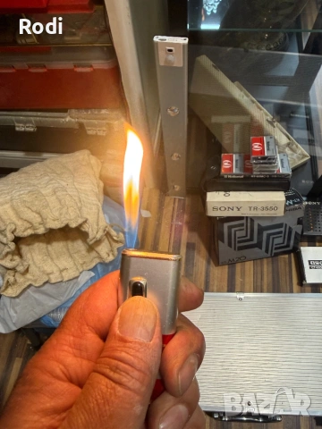 стара японска запалка hadson с батерия, снимка 4 - Запалки - 54268864