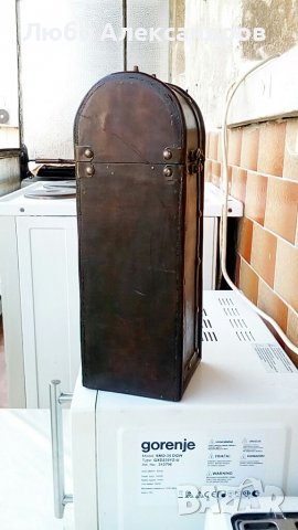 Стара дървена кутия за бутилка с месингов обков., снимка 10 - Антикварни и старинни предмети - 37628184