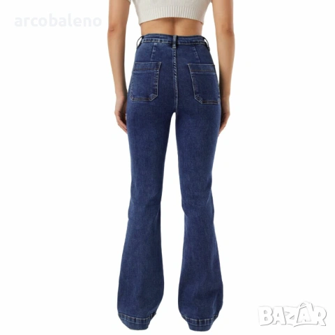 Дамски дънки тип „bootcut“, 2цвята , снимка 7 - Дънки - 54173046