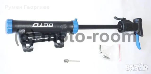 Мини помпа BETO CMPB 02B – двойнодействаща, с игличка за топка, снимка 5 - Аксесоари за велосипеди - 49201712