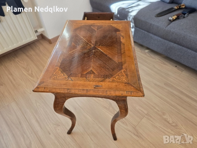 Масичка със украса от седеф., снимка 8 - Маси - 51710363