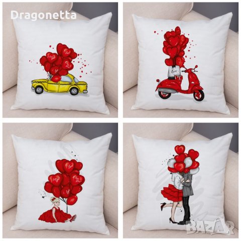калъфки за декоративни възглавници- 2 броя с мъж и жена-отличен плат, снимка 5 - Възглавници - 35187514