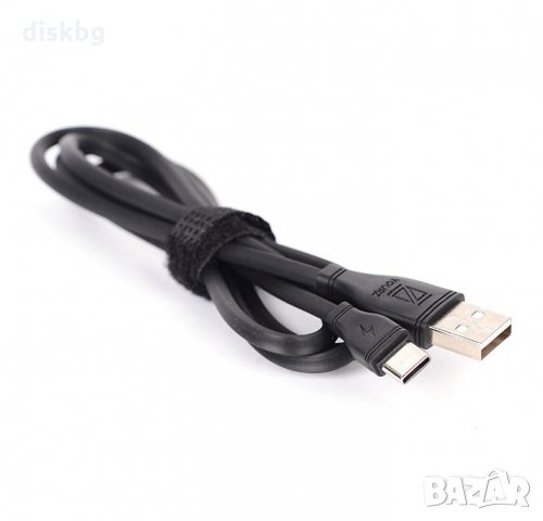 Нов Кабел 1м USB към Type C YOURZ високоскоростен, силиконов, черен