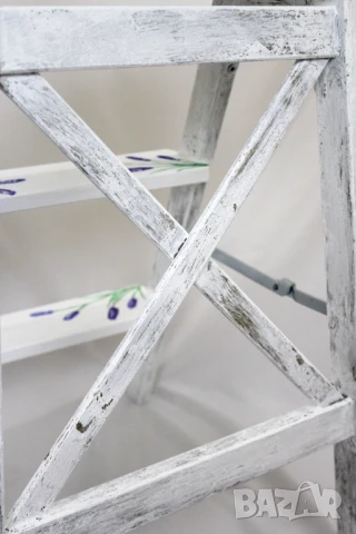 Столче-стълба с декоративен мотив лавандула, снимка 9 - Столове - 50730816