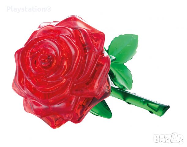 Кристален 3D пъзел Червената Роза за пораснали деца, снимка 4 - Подаръци за жени - 40026387